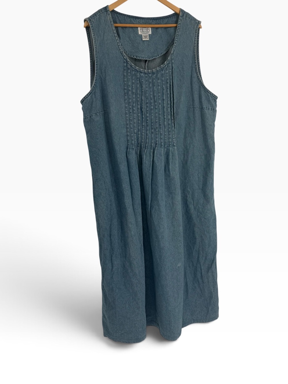 Carolina Blues Women’s Denim Jumper Maxi Dress Size 24W Country Modest